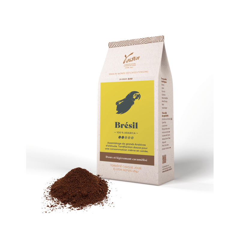 Café en grains ou moulu Brésil